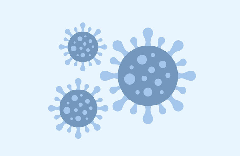 Coronavirus molecule illustration